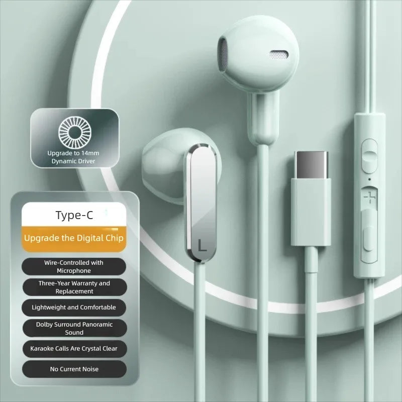 USB-C Fejhallgató Hifi Bass