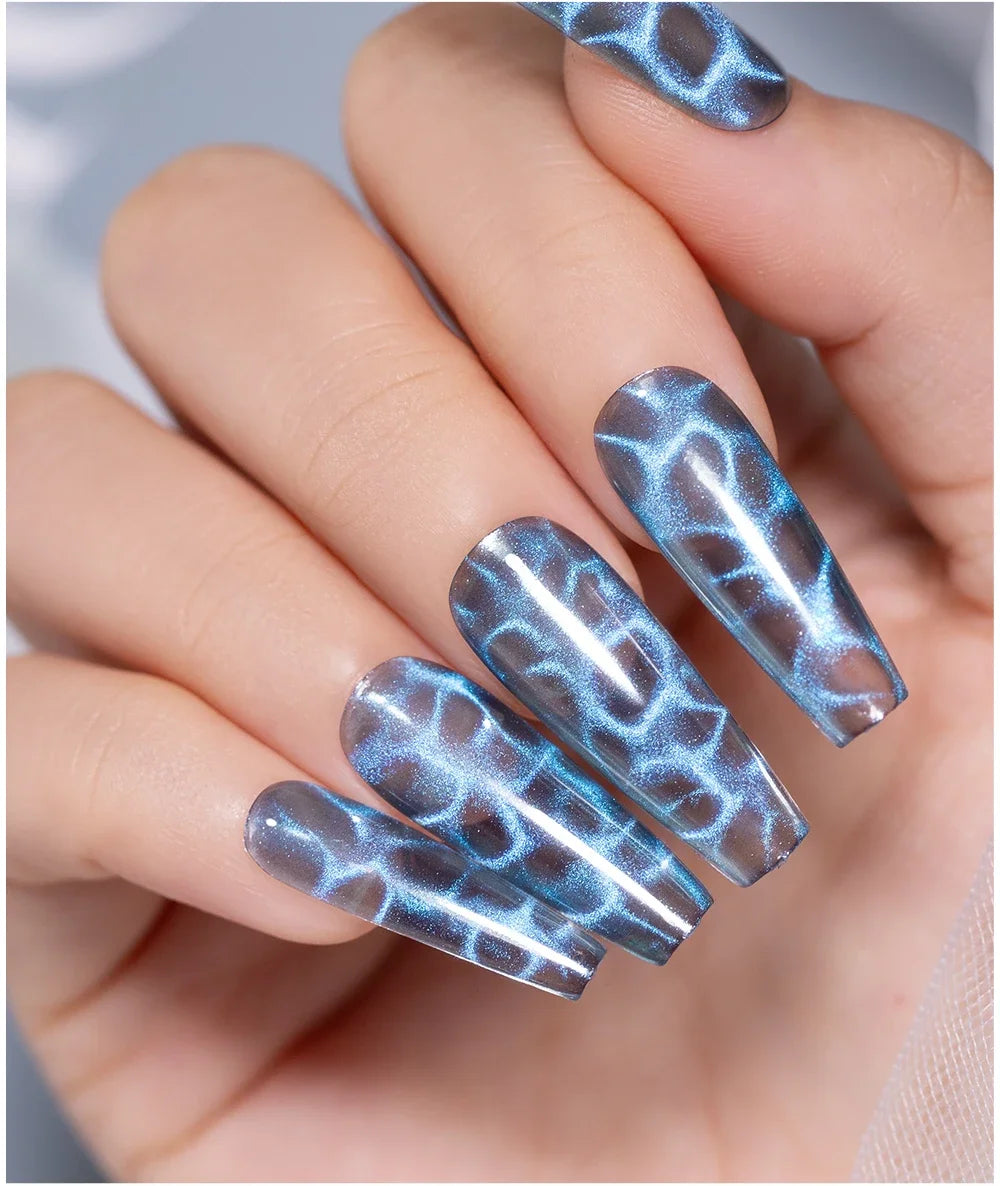 Puente Cat Eye Gel Fényes Kék