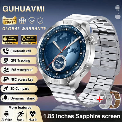 OutdoorTech GPS Sportos Okosóra Férfiaknak - 1,85 Hüvelykes AMOLED Kijelző NFC és HD Hívás IP68 Vízálló