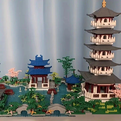 Hangzhou West Lake Összerakható Építőkockák 1560 Db - Kihívó Építőjáték Karácsonyi És Születésnapi Ajándék