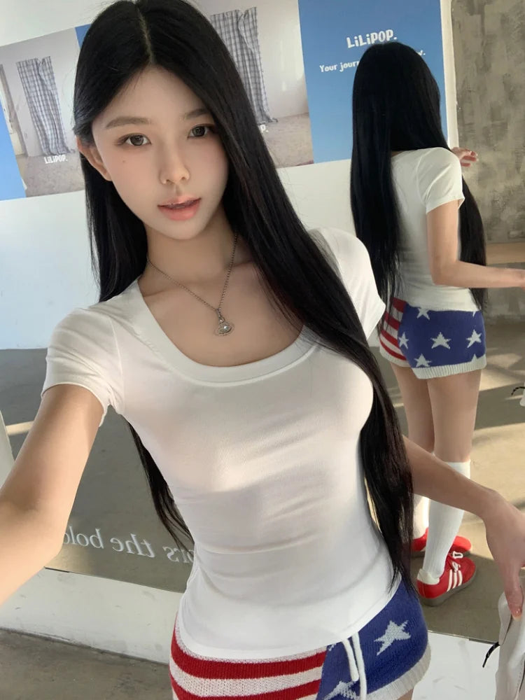 JEYONGZOOCN Women's T-Shirt U Neck