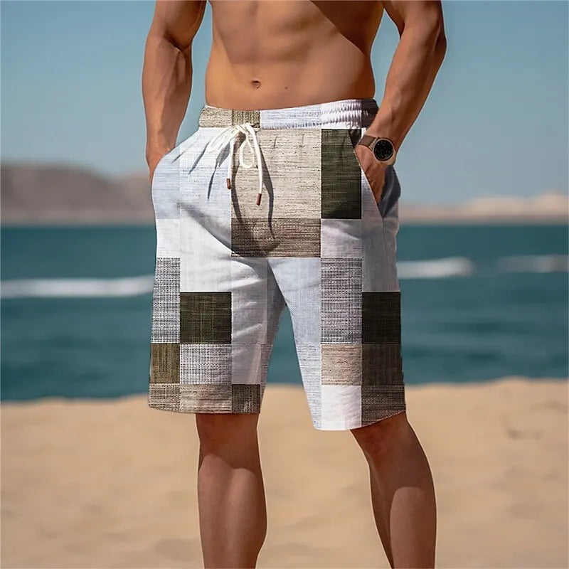 Férfi Pálma Mintás Board Shorts