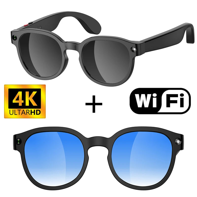 AI Okosszemüveg – 4K Kamera, Bluetooth Hívás, Valós Idejű Fordítás