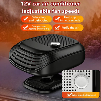 Xiaomi 360° Forgatható Autó Fűtőventilátor 12V/24V - Gyors Melegítés, Állítható Sebesség