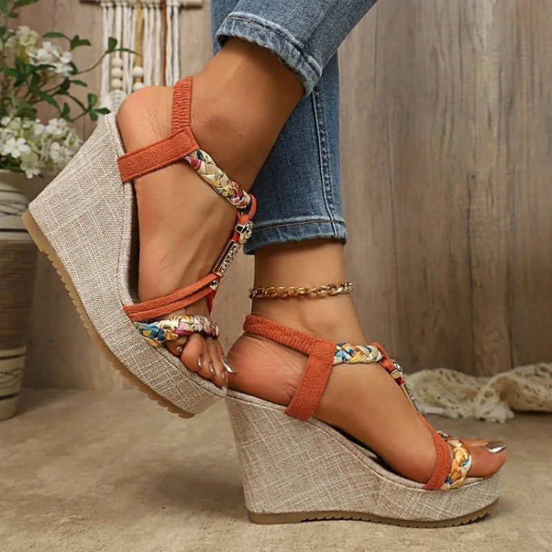RZSMTYA Damen-Sandalen Flock