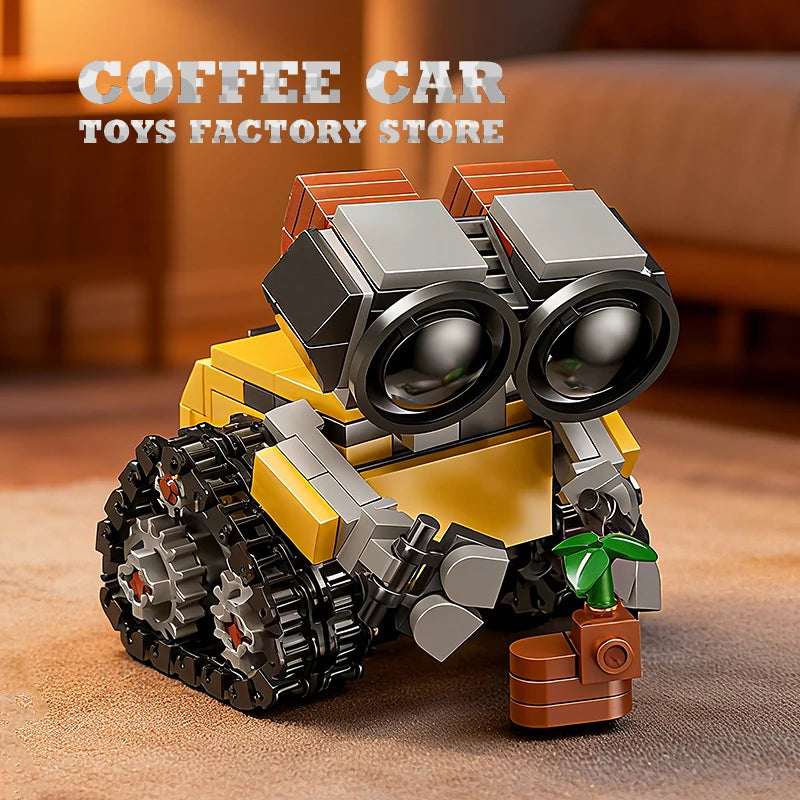 Disney Space Mini Robot MOC Építő Bricks Játékok - 217 Darabos Tracked Bot Modell Klasszikus Sci Fi Gyerekeknek