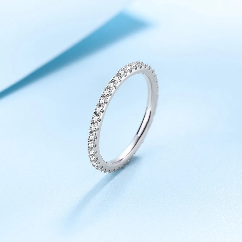 Moissanite Gyűrű 925 Nőknek