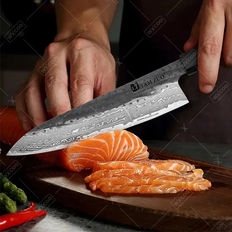 WXCOO Santoku Kés Damascus Pro
