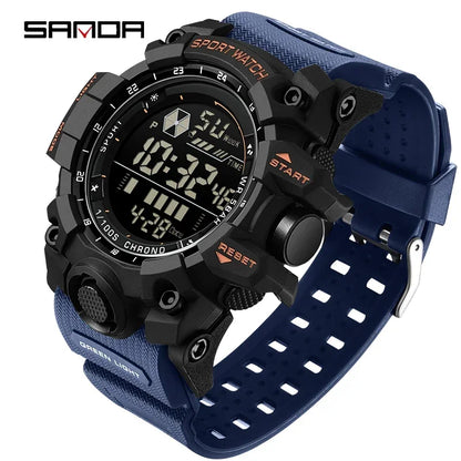 SANDA Herrenuhr, wasserdicht, LED