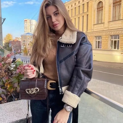 Liva Girl Műszőrmés Kabát Öv