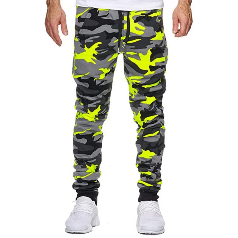 Camo Férfi Edzés Cargo Nadrág