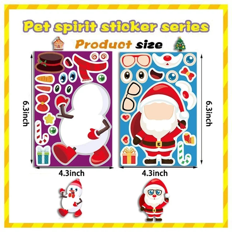 Karácsonyi Puzzle Matricák Diy