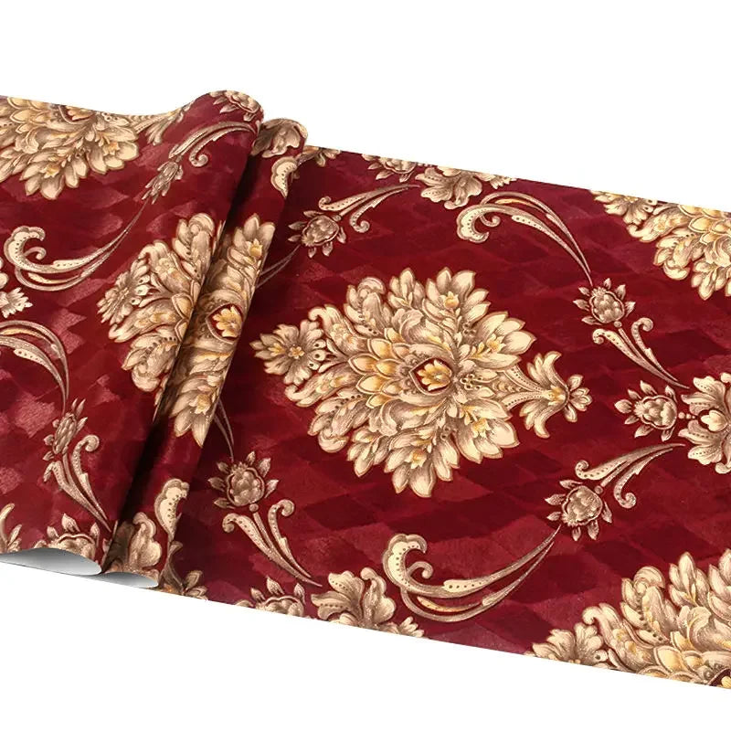 DZQCN Damask 3D Tapéta Vízálló