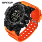 SANDA Herrenuhr, wasserdicht, LED