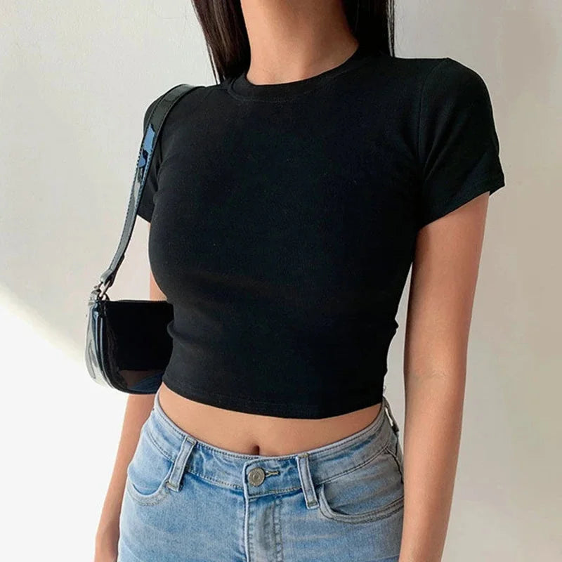 Női Crop Top Soft JEYONGZOOCN