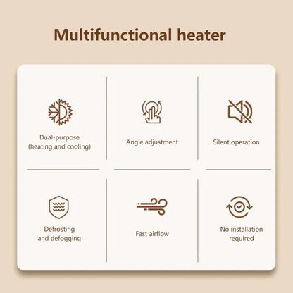 Xiaomi 360° Forgatható Autó Fűtőventilátor 12V/24V - Gyors Melegítés, Állítható Sebesség