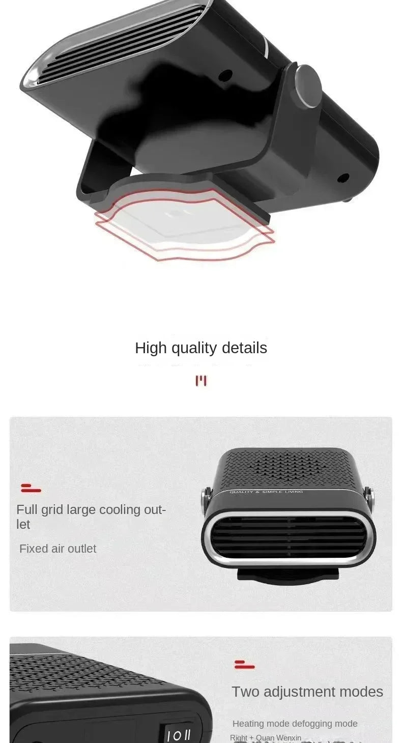 Xiaomi 24V Hordozható Autófűtő - Automatikus Páramentesítés, Gyors Melegítés, 12V/24V