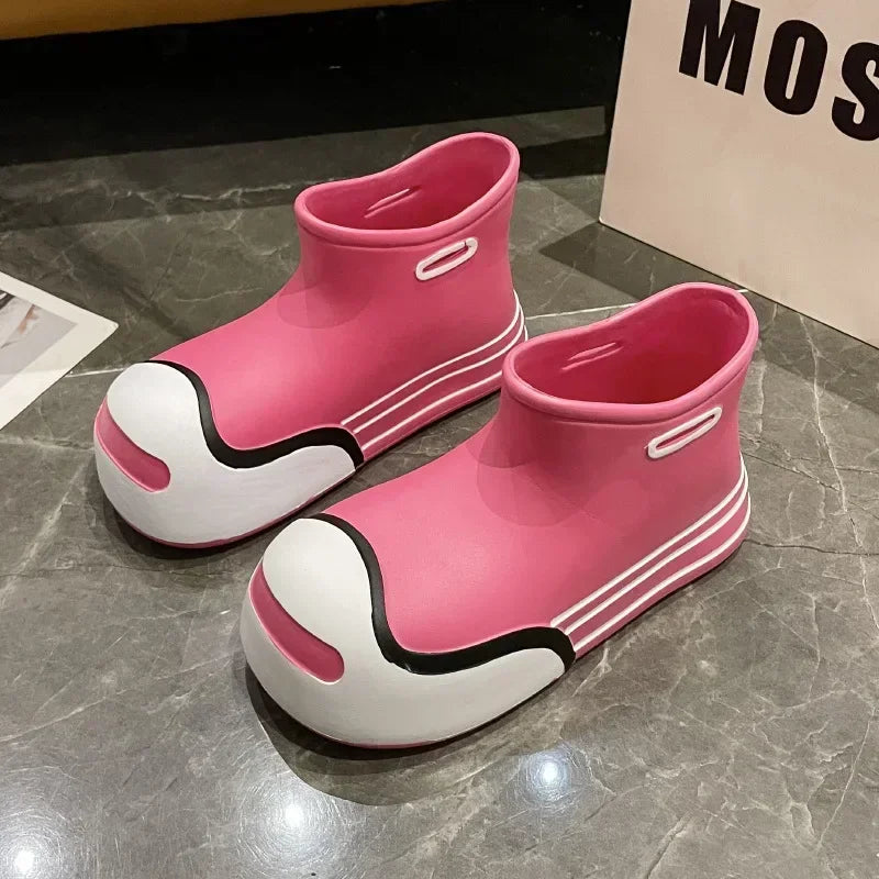 Wasserdichte EVA-Gummistiefel für Damen – Gartenarbeitsschuhe mit dicker Sohle, Regenstiefel