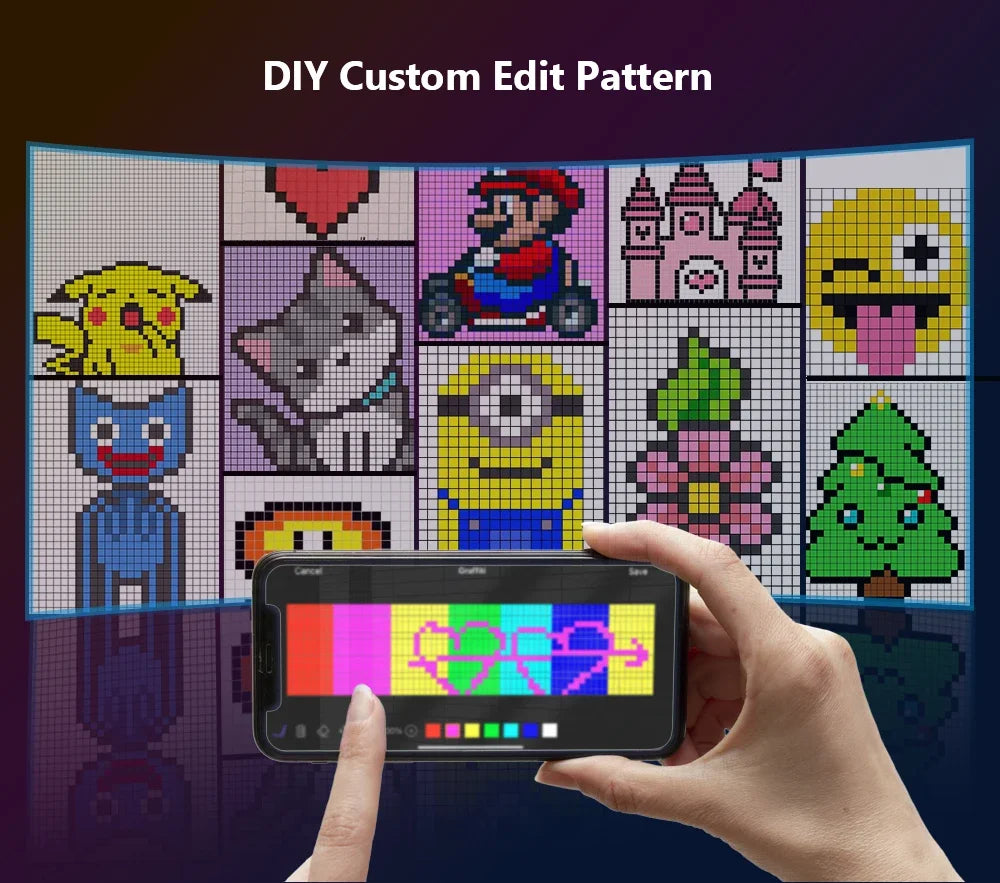 LED Mátrix RGB Szöveg Animáció