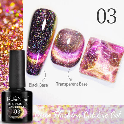 Puente Cat Eye Gel Fényes Kék