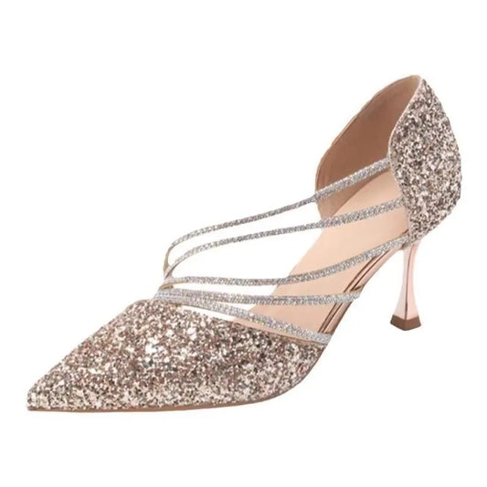 RZSMTYA Glitzerpumps für Damen