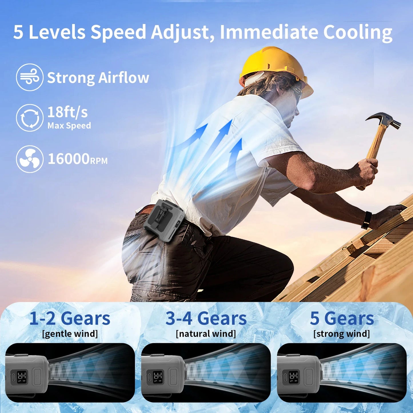 Derékventilátor LED Kültéri