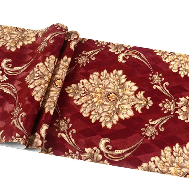 DZQCN Damask 3D Tapéta Vízálló