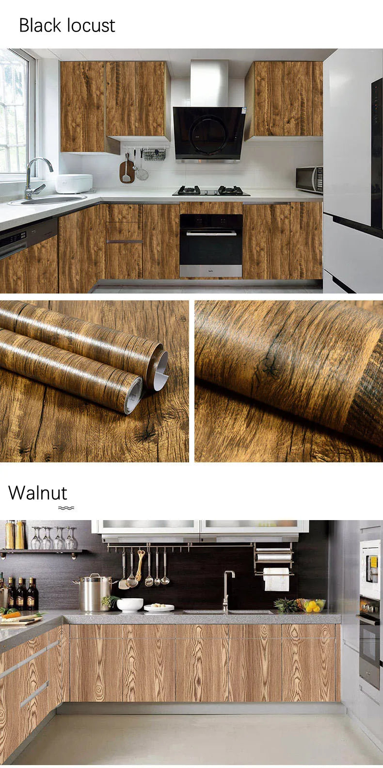 Wood Pattern Self-Adhesive Wall Film