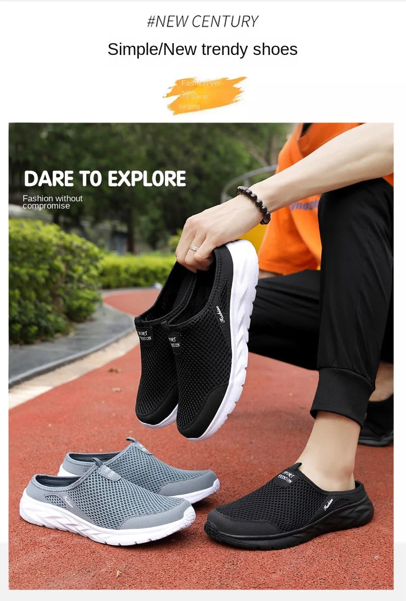 Férfi Nyári Papucs - Lélegző Hálós Slip-On Félcipő