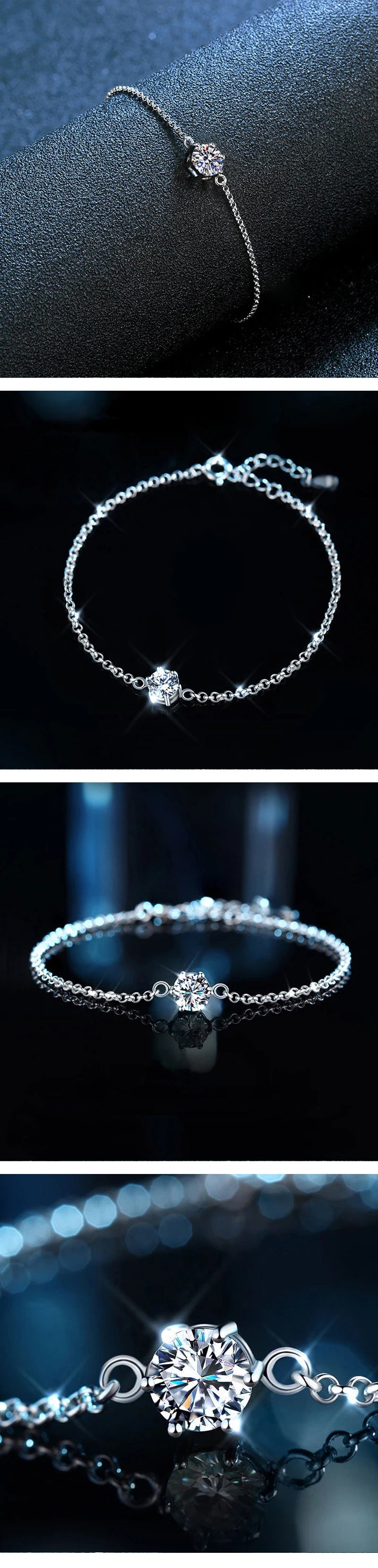 Moissanite Hópehely Karkötő