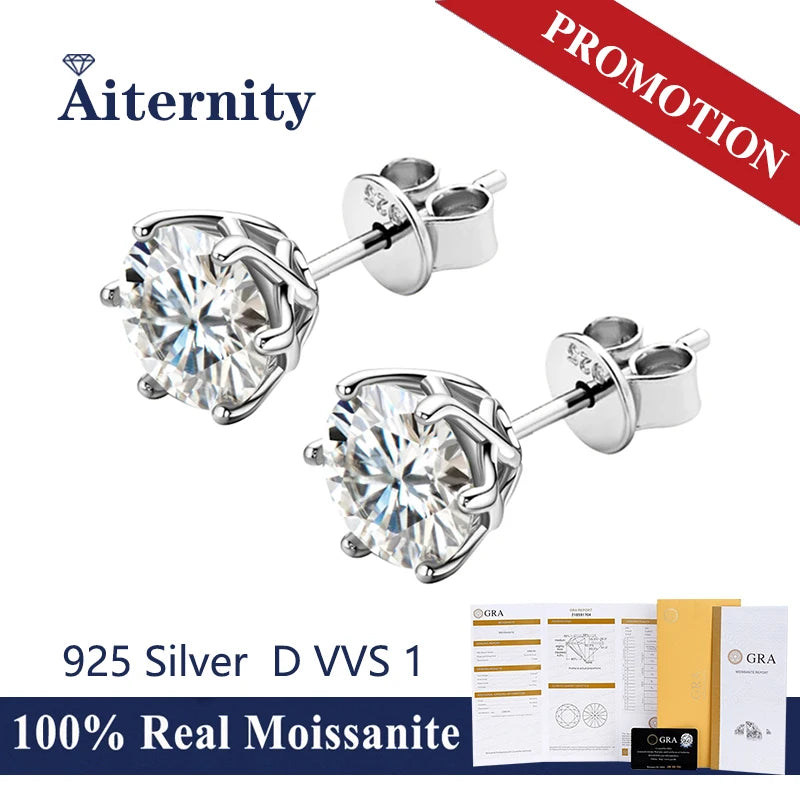 AITERNITY Moissanite Fülbevaló