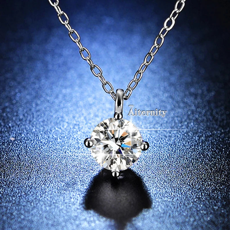 Moissanite Nyaklánc 1Ct D Szín
