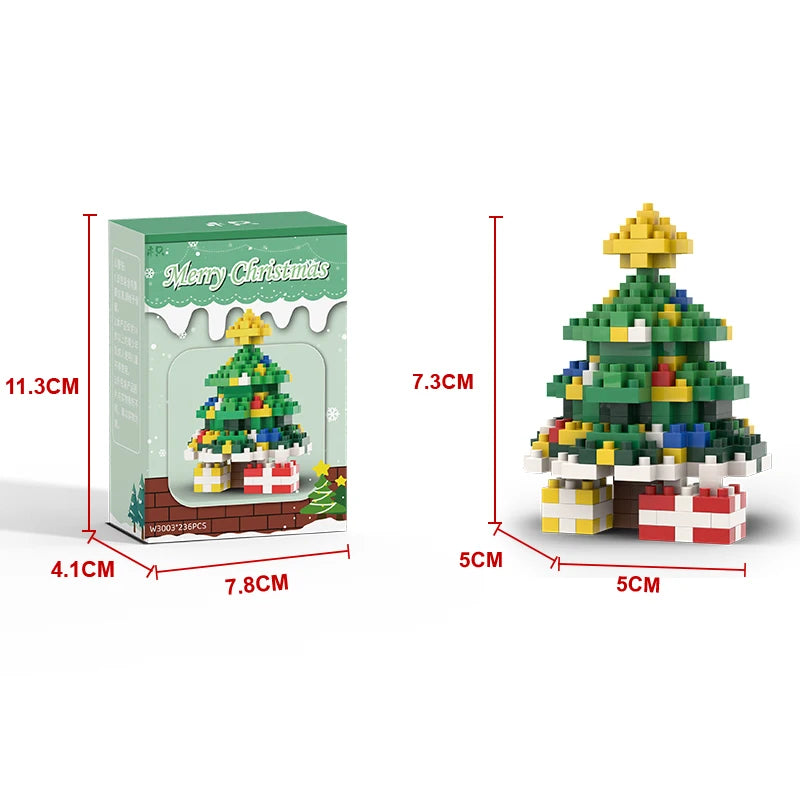 Mini Építő Kocka Mikulás DIY