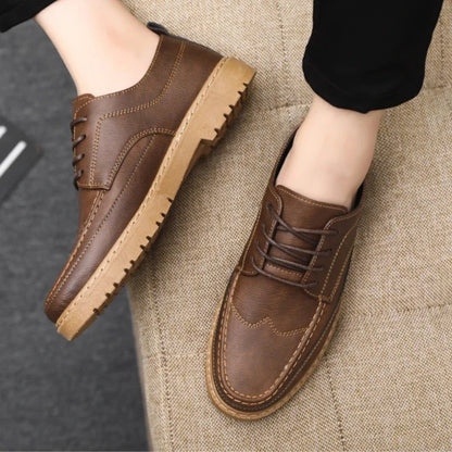 Férfi Luxus Bőr Cipő Olasz Oxford - Klasszikus Üzleti Brogue Loafer Barna