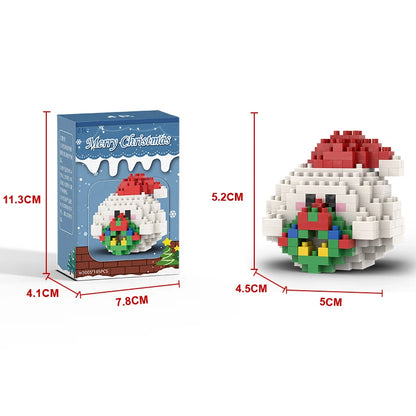 Mini Építő Kocka Mikulás DIY