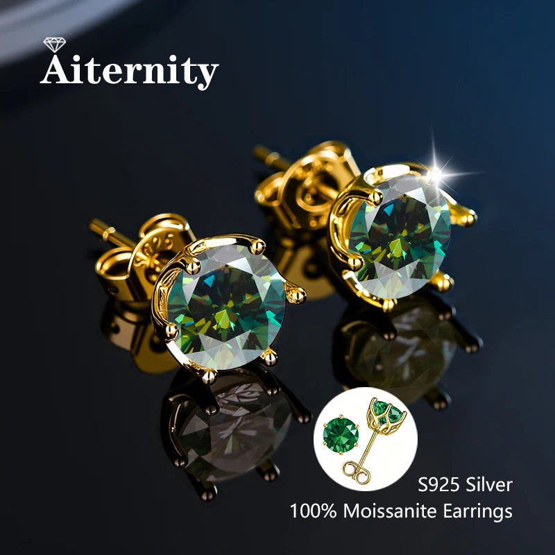 Moissanite Fülbevaló Uniszex