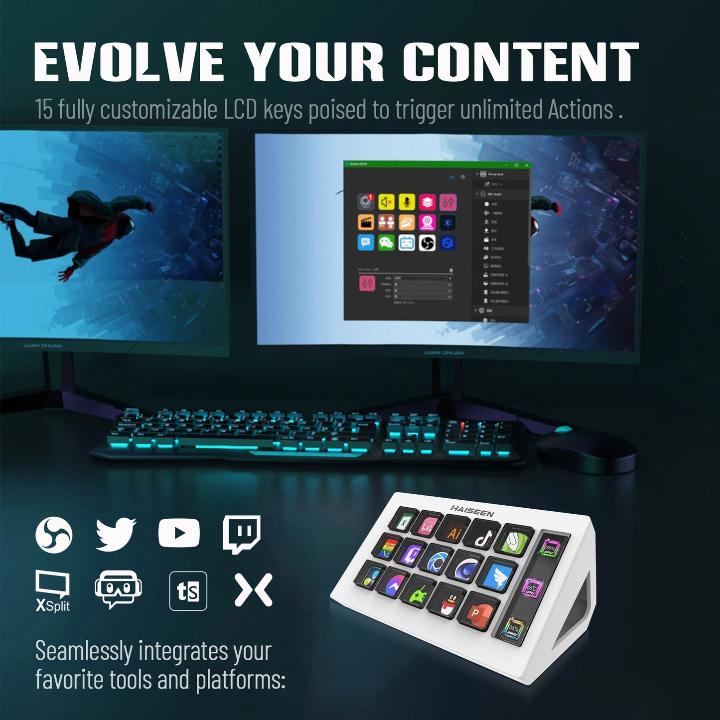 Stream Deck 15 Gombok JIMITU