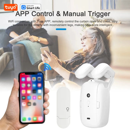 Tuya Okos Függönymozgató Robot – WiFi/Bluetooth, App-vezérlés, Alexa & Google Home
