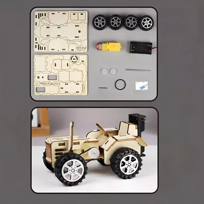 Traktor Modell 3D Fa Kirakó