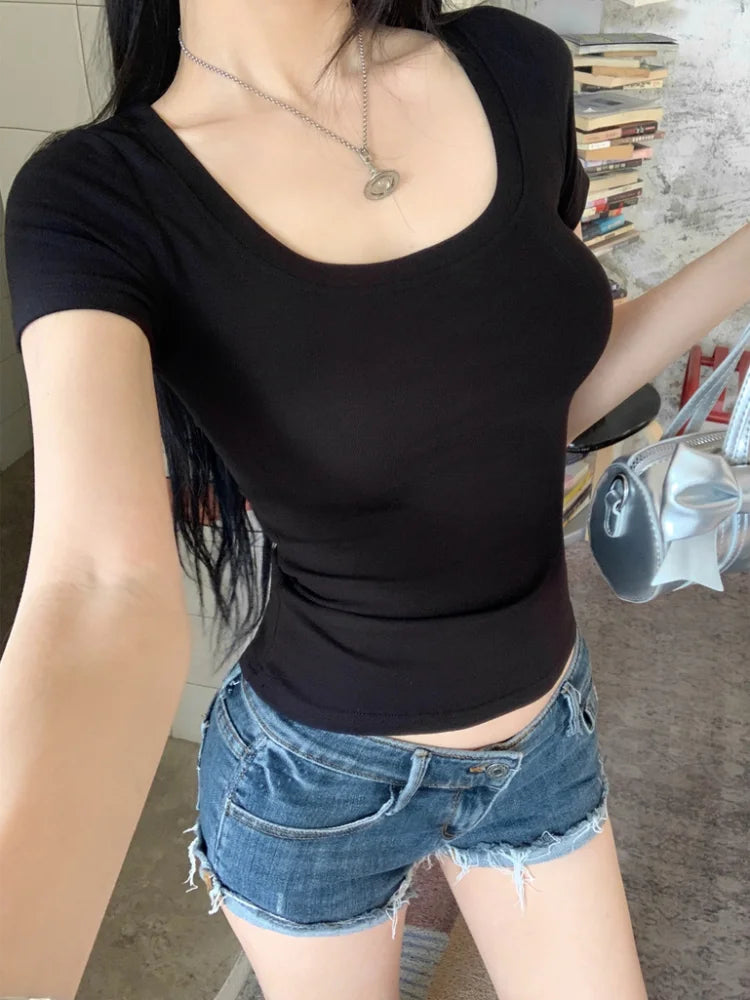 JEYONGZOOCN Women's T-Shirt U Neck