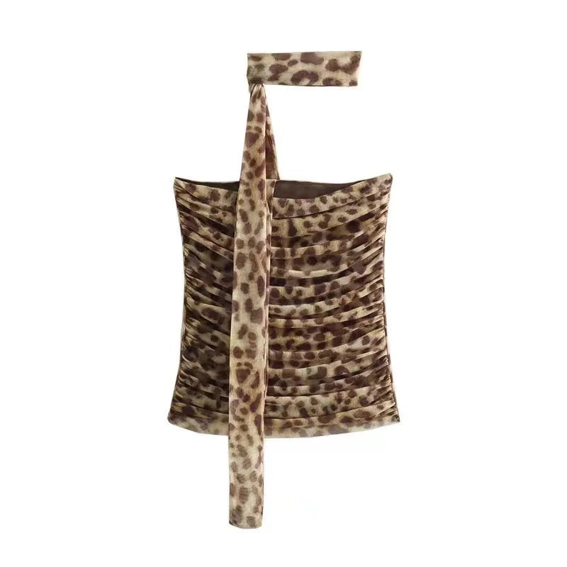 Leopard Print Crop Top JEYONG