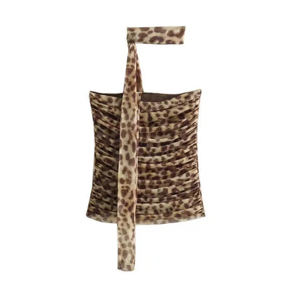 Leopard Print Crop Top JEYONG