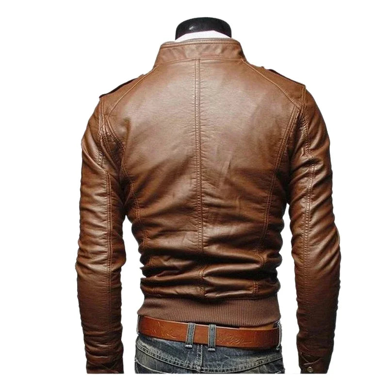 Férfi PU Kabát LivaGirl Zipper