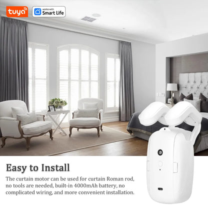 Tuya Okos Függönymozgató Robot – WiFi/Bluetooth, App-vezérlés, Alexa & Google Home