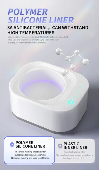 Xiaomi 50kHz UV Ultrahangos Tisztítógép - Fogszabályzó, Ékszer, Szemüveg Tisztító, 3 Fokozat
