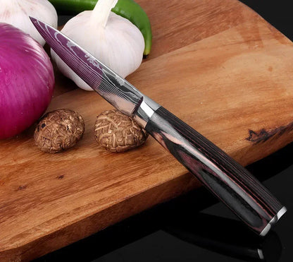Damascus Konyhakés Éles Santoku
