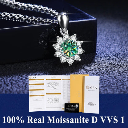 Moissanite Igazi Női Nyaklánc
