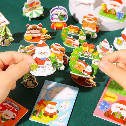DIY 3D Papír Karácsonyfa Puzzle