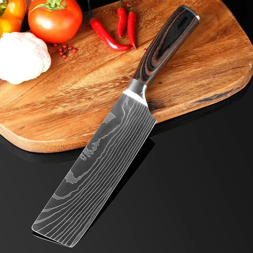 Damascus Konyhakés Éles Santoku