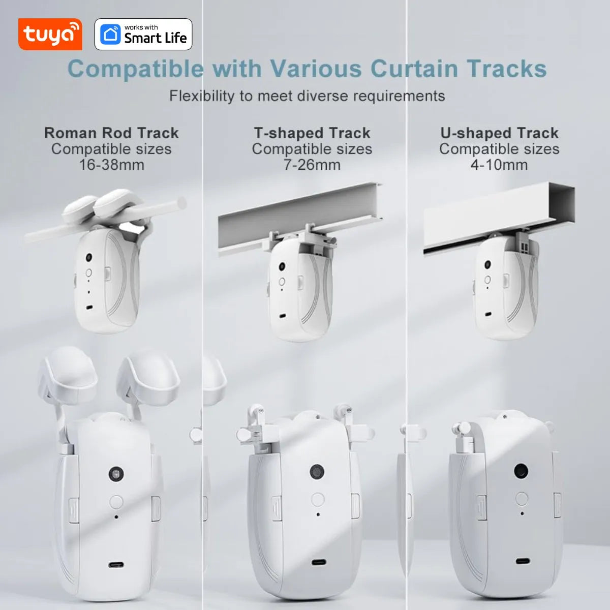 Tuya Okos Függönymozgató Robot – WiFi/Bluetooth, App-vezérlés, Alexa & Google Home